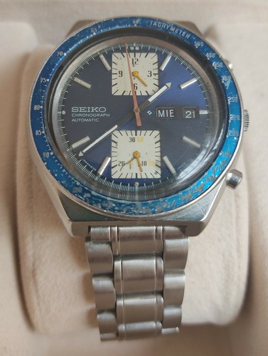 VINTAGE SEIKO kakume 6138-0030 Cronografo Automatico Orologio Uomo Blue  Dial Works | eBay