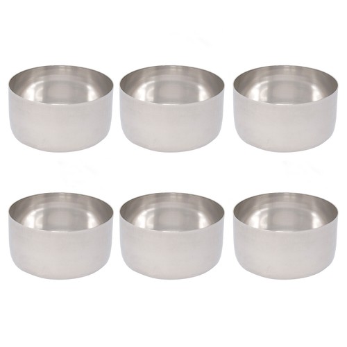 6 x Sauce Ramekins Töpfe Edelstahl Tassen Gewürz Dip Servierschalen Eis - Bild 5 von 6