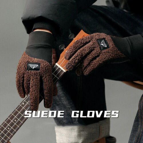 Winter Fleece Thermal Motorrad Thermal Warm Handschuhe Polar Teddy Samt Fäustlin - Bild 4 von 17