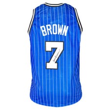 Dee Brown Unterzeichnet Orlando Blau Basketball Trikot (JSA)