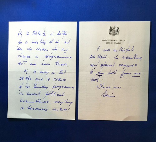 Margaret Thatcher's Husband Denis His signed letters x 3 1980 / 1990 History - Imagen 7 de 7