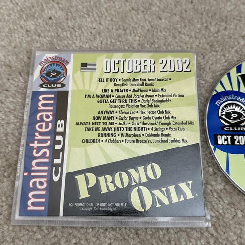PROMO ONLY MAINSTREAM CLUB Oct. 2002 DJ PROMO CD Janet Jackson Taylor Dayne - Picture 2 of 4