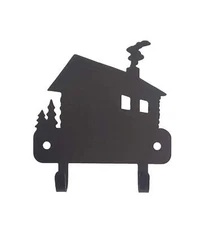 Cabin Mini Key Rack with 2 hooks 3.5 inch -Made in USA