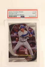 PSA Mint 9 2020 Panini Prizm Gavin Lux White Wave Prizm Refractor Rookie Card 