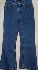 Jordache Kids Jeans 6 Blue Denim Pants Girls Flare Leg Low Rise Cotton New