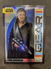 2024 Topps Chrome Star Wars Galactic Gear GG-4 Leia Organa Refractor Card