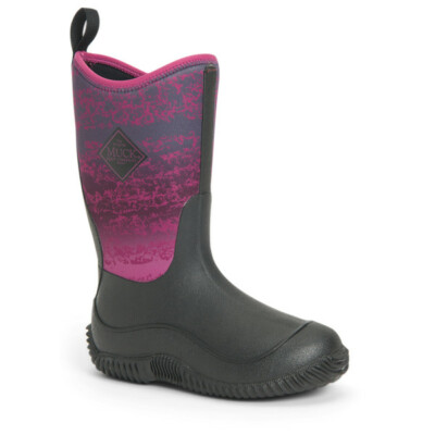 Muck Boot Kid's Hale Boot - Black/Magenta Digi Terrain Fade