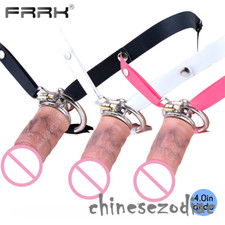 Kit de inversión de accesorio de jaula de castidad plana cromada bloqueo de jaula anillos de pene de metal