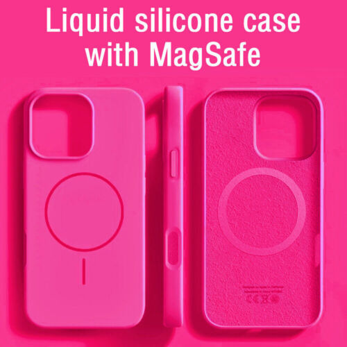 Custodia telefono rigida silicone liquido con cover magnetica MagSafe per iPhone serie 16 - Foto 42 di 43