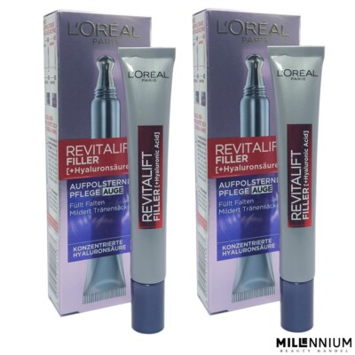 L'Oréal Paris 2 x 15ml RevitaLift Filler Augenpflege mit Hyaluron Loreal OVP