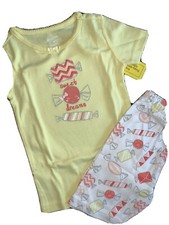 NWT Gymboree Gymmies Short Sleeve Yellow Candy 2 Piece Pajamas - Size 4