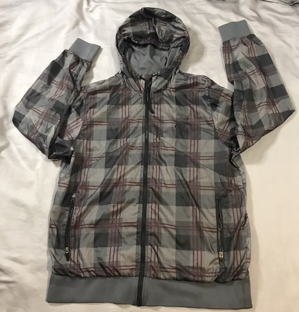 nike jacket with plaid hood