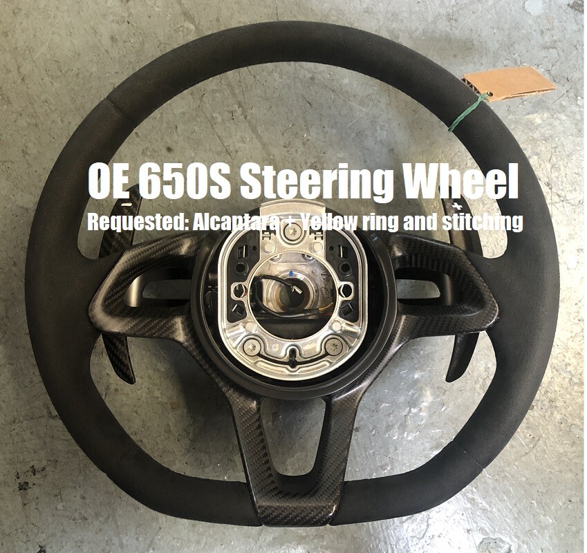 Thick padding alcantara wrap service McLaren MP4 570S 650S 675LT steering wheel