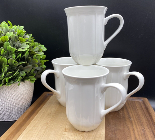 Mikasa Porcelain ANTIQUE WHITE 4.5" tall by 3.25" Coffee/Tea Mug (SET OF 4) NEW - Picture 6 of 8
