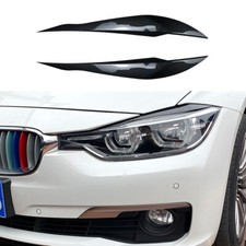 For BMW 3 Series F30 2012-2018 Gloss Black Headlight Eye Lid Eyebrow Cover Trim