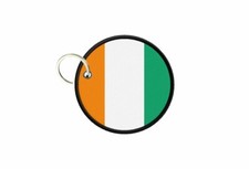 Keychain Ivory Coast Flag Round Badge