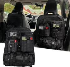 Tactical Car Seat Back Organizer with 4 Detachable Pouches Universal Upgrade New