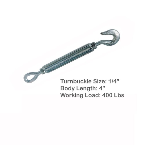 Polea de gota galvanizada forja de gota de hebilla de 1/4"" x 4"" de capacidad - Imagen 8 de 8