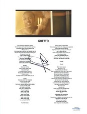 August Alsina Signed Autographed Ghetto Song Lyric Sheet Rapper ACOA COA