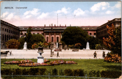 Vintage Postcard Universität Berlin Germany Campus View