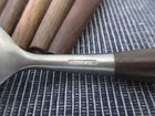 Vtg Japanese Large Spoon Set 12 Pc Brown Faux Wood Handles Stainless Steel MCM — photo 4