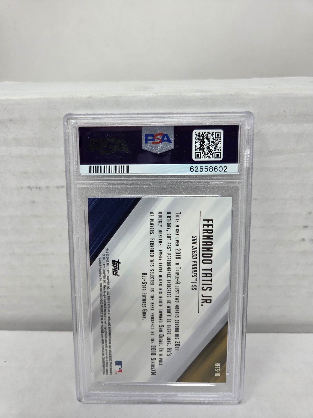 2019 Bowman Chrome Refractor FERNANDO TATIS JR RC ROOKIE CARD PSA 10 GEM MINT view 2