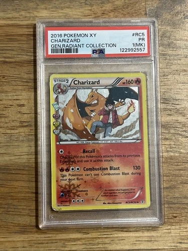 GRADED PSA 1(MK) 2016 Pokemon XY Charizard GEN.Radiant Collection #RC5