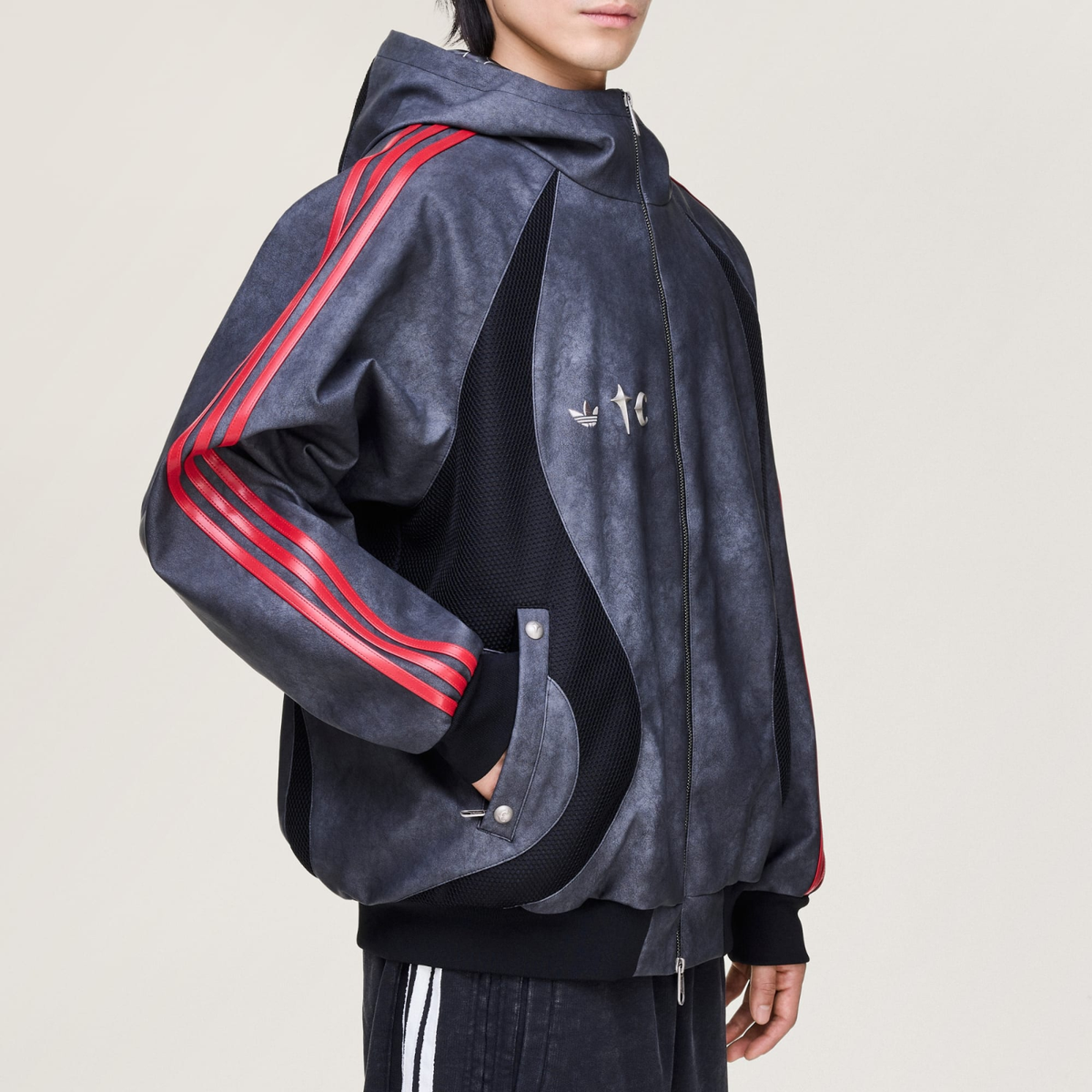 adidas x Thug Club Team Geist PU Leather Jacket Black KC2222 Japan adidas x Thug Club Team Geist PU Leather Jacket Black KC2222 Japan