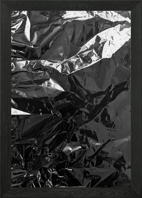 Gerahmtes Wandbild Poster Leinwanddruck Bild mit schwarzer Kunststoffstruktur