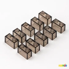 Lot of 10 LEGO Trans-Black 1x2 3065 Transparent Without Bottom Tube Brick Parts