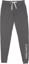 Calvin Klein Women  s 2 Pack French Terry Iconic Joggers Grey/Navy Medium