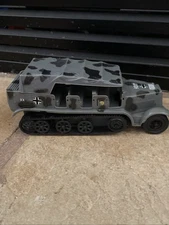 Vtg 1970s Durham Industries German Half-Track Gray #9007 MCM Military Toy Read