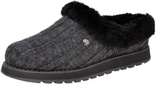 Skechers BOBS from Women's Keepsakes Ice Angel Slipper, 7.5, Charcoal/Black