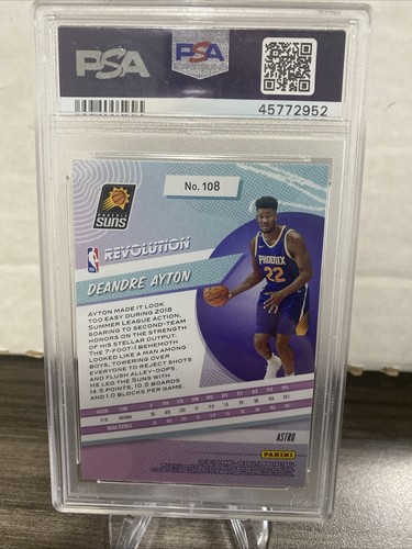 2018-19 Panini Revolution Astro DeAndre Ayton #108 PSA 10 GEM MT Rookie RC - Picture 2 of 2