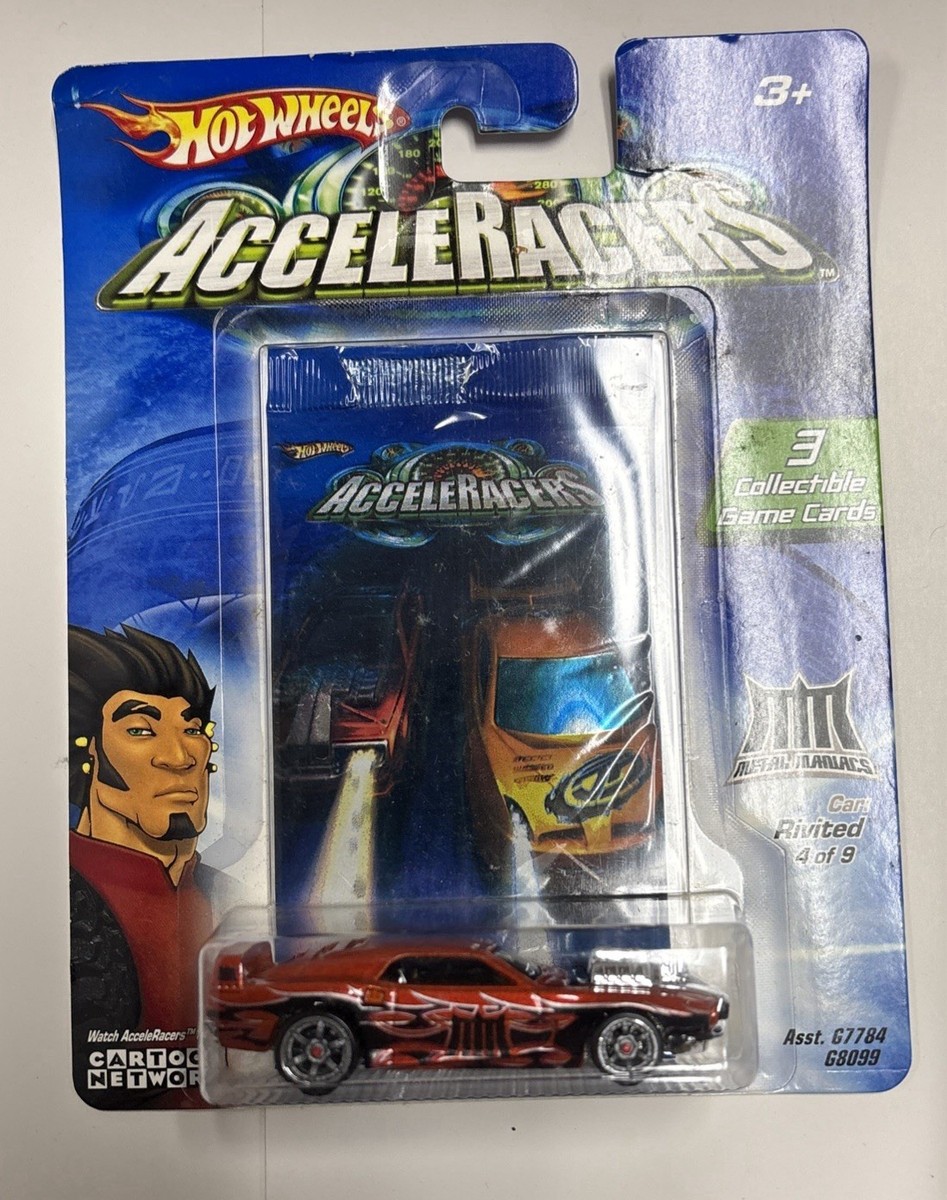 Hot Wheels AcceleRacers Rivited Metal Maniacs 4/9 *READ* DAMAGED