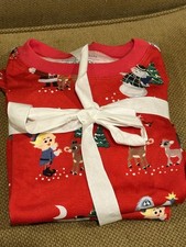 POTTERY BARN KIDS RUDOLPH ORGANIC COTTON PAJAMAS 2 pc. size 8 NEW w/o tags