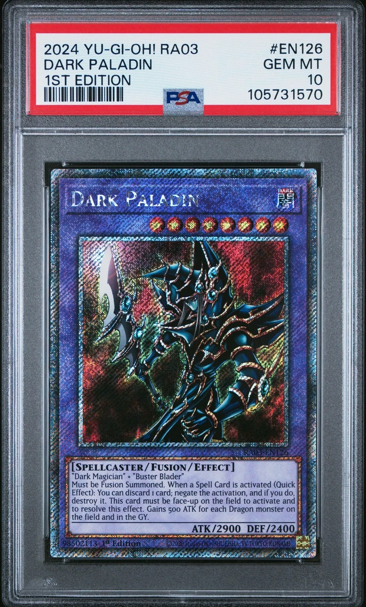 遊戯王OCG デュエルモンスターズ dark paladin psa10 Dark Paladin Yu-Gi-Oh! TCG Professional Sports Authenticator (PSA