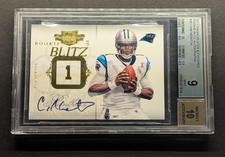 CAM NEWTON Rookie Auto 2011 Plates & Patches Rookie Blitz Gold SSP /10 RC