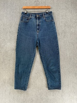 Lucy & Yak Jeans Damen Größe 28 Blau Denim High Rise Barrel Leg Tapered
