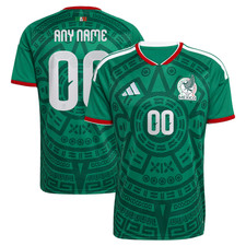 HOT SALE Custom Mexico Soccer Jersey Green Football Fan Made Print Shirt S-5XL