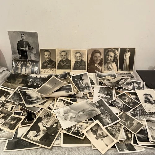 WW1 ,WW2  Job lot of vintage black & white photographs -Family & Military 150+