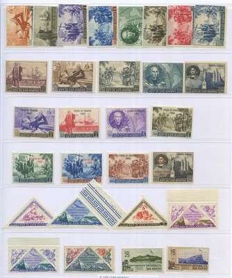 SAN MARINO 1952 VINTAGE CPL. E P.A. 29V. 2 ** CENTERED