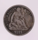 1871 Seated Liberty Half Dime (B3132)