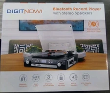 DIGITNOW Bluetooth Record Player with Stereo Speakers