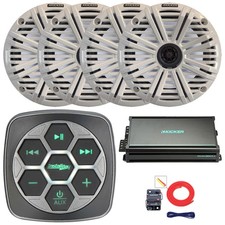 Metra 3-Zone Controller, 4x 6.5" 195W Speaker W/Grille, 4-Channel Amplifier, Kit