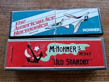 2 Honer Harmonicas "American Ace" "Old Standby" Box/Papers