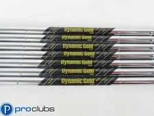 7pc NEW DYNAMIC GOLD MID 115 S300 STIFF FLEX STEEL IRON SHAFTS .370 #459018