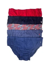 NWT. U.S. Polo ASSN. 5 Pack.  Cotton Low Rise Briefs.  Multicolor. MRSP. $30.00
