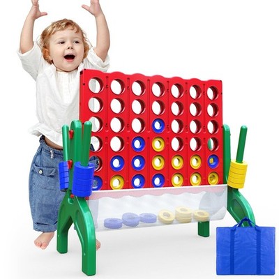 Giant 4-in-A-Row Connect Game - 1.9 FT Jumbo Indoor Outdoor Family Fun, Kids & A