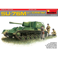 SU-76M W/Crew Special Edition Kit 1:35 Miniart Kit Mezzi Militari -D- Neues Mode